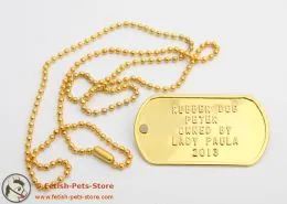 Dog Tag brass, single Dog Tag brass, single