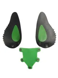 Rubber Dog Hood Tongue and Ears Green