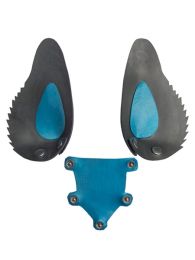 Rubber Dog Hood Tongue and Ears Metallic Blue