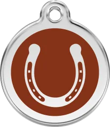 Pferdemarke rund mit Hufeisen Pferdemarke rund mit Hufeisen