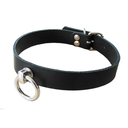 Leather collar with big O-ring