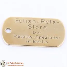Hundemarke Dog tag aus Messing