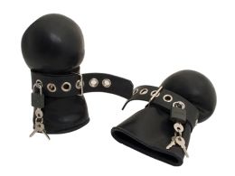 Rubber Bondage Mittens Lockable