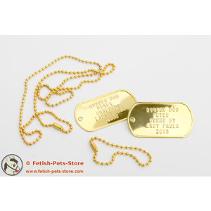 Dog Tag gold, double