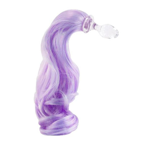 edler Ponyschweif Lavendel mit abnehmbarem Glasplug