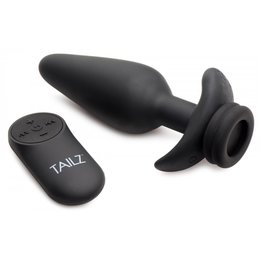 Vibrating Large Anal Plug for Interchangeable Tails