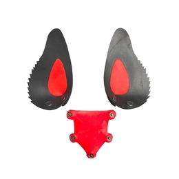 Gummi Hunde Maske Zunge und Ohren Rot